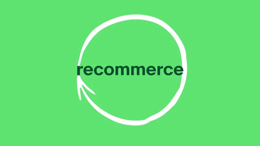 Recommerce cycle illustration on a green background