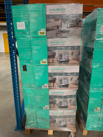 60 X HAUSHOF StainZapper Wash Vacuum Cleaner for Carpet - Stock Lot